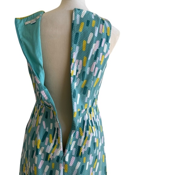 BODEN Sleeveless V-Neck Confetti Print Sheath Dress with Pockets Size 4 - Picture 8 of 16